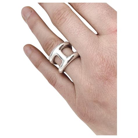 bague argent facon Hermes